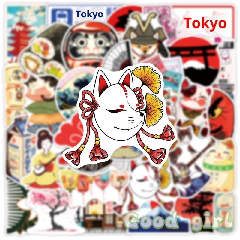 Japanese Graffiti Sticker Set 50 Waterproof PVC 5 Japanese Graffiti Sticker Set 50 Waterproof PVC - Image 5