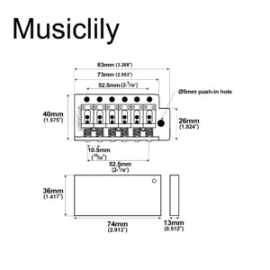 Wilkinson 52.5mm Vintage Strat Tremolo Bridge 10 S612d9cf91be04d49b964f431d9d8413at