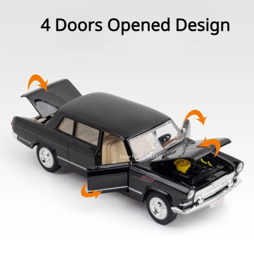 Vintage Red HONG QI CA770 Model Car 1/32 Scale 5 Vintage Red HONG QI CA770 Model Car 1/32 Scale - Image 5