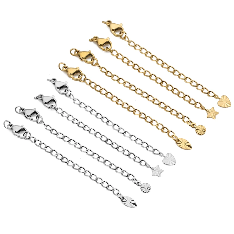 18k Gold-Plated Stainless Steel Extension Chain Set 2 18k Gold-Plated Stainless Steel Extension Chain Set - Image 2