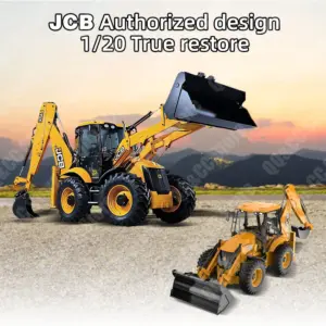 Yellow RC Backhoe Loader 1:20 Scale 10 S6167b4cd8f844e908e08a0f90262408ej