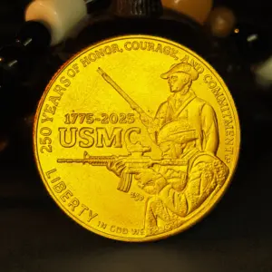 US Marine Corps 250th Anniversary Copper Medal 10 S617b4ecb408744b9bc52e4771340d328U