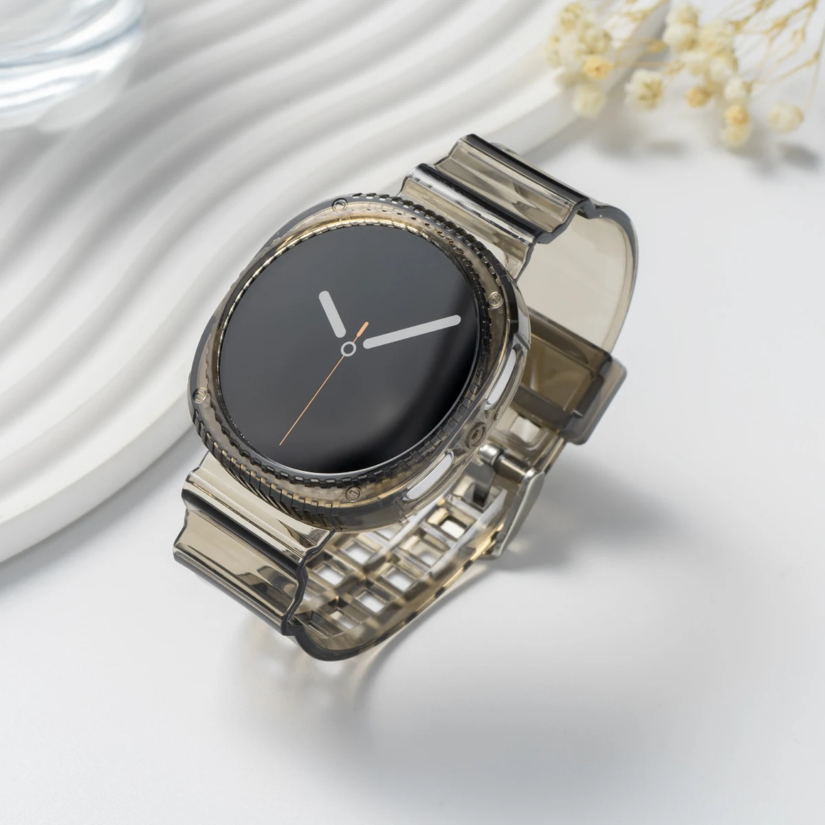 Transparent Silicone Case and Strap for Samsung Galaxy Watch 8 2 Transparent Silicone Case and Strap for Samsung Galaxy Watch 8 - Image 2