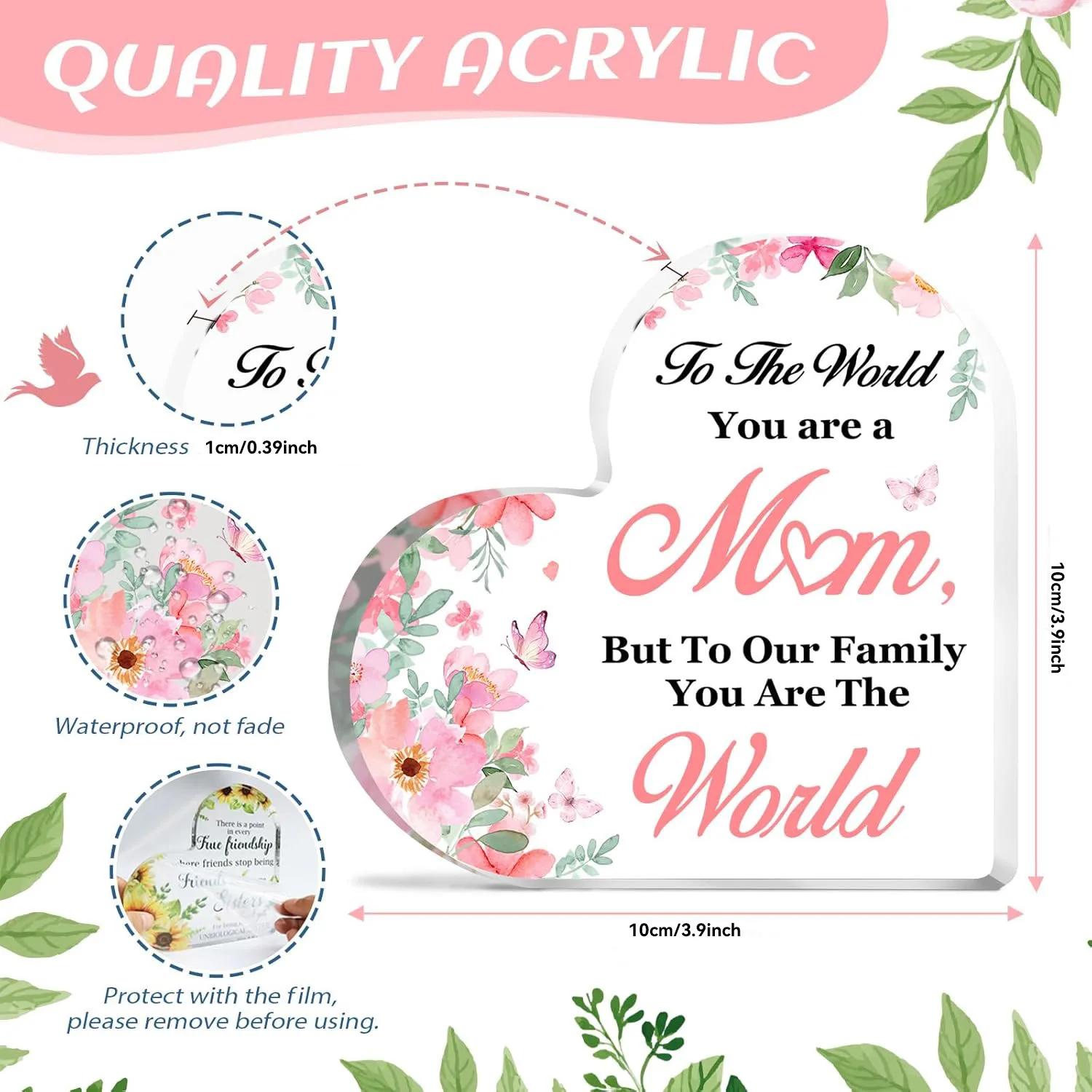 Love Mom Decorative Sign 2 Love Mom Decorative Sign - Image 2