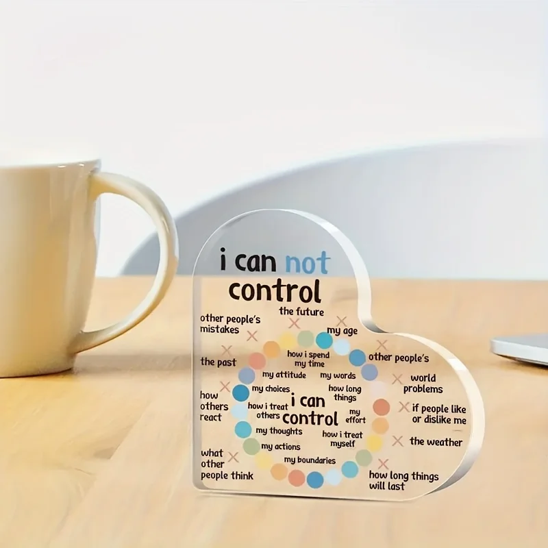 Heart-Shaped Acrylic Motivational Decor 3 Heart-Shaped Acrylic Motivational Decor - Image 3