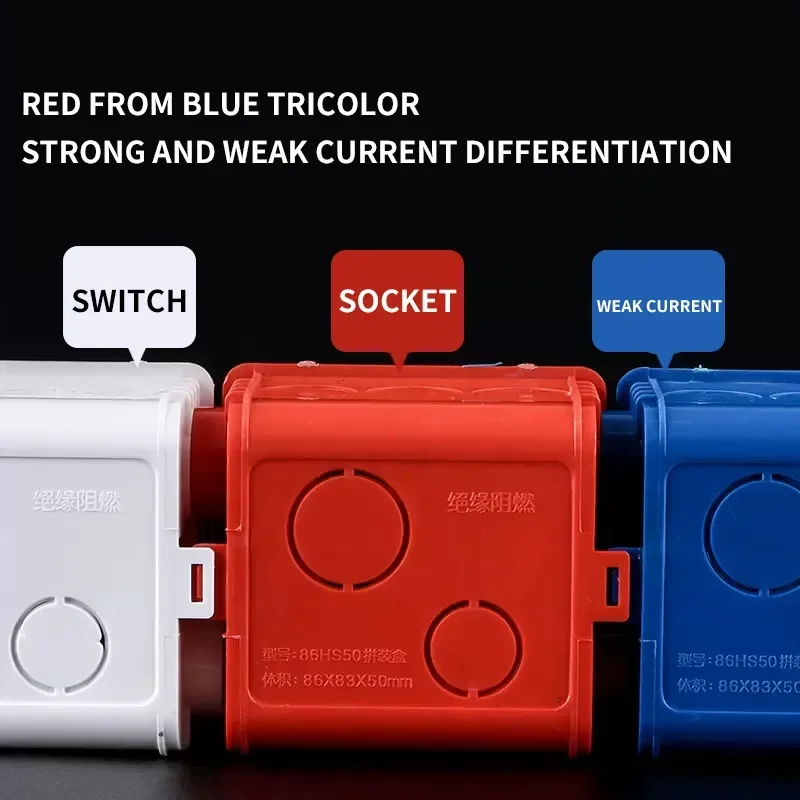 Colorful Recessed Electrical Outlet Boxes Set 6 Colorful Recessed Electrical Outlet Boxes Set - Image 6