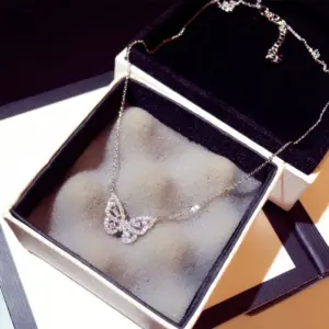 Sterling Silver Butterfly Necklace, 45cm Length 9 S6216092b16634a6482add3c3b2a14b38t
