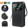 Portable Radio with LED Flashlight and High-Sensitivity Reception