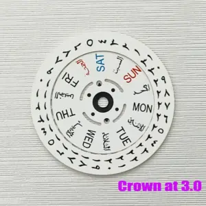 White Date and Week Wheel for NH35/36 Movements 16 S6228edd26da849f39ea2e5529f11e85eB