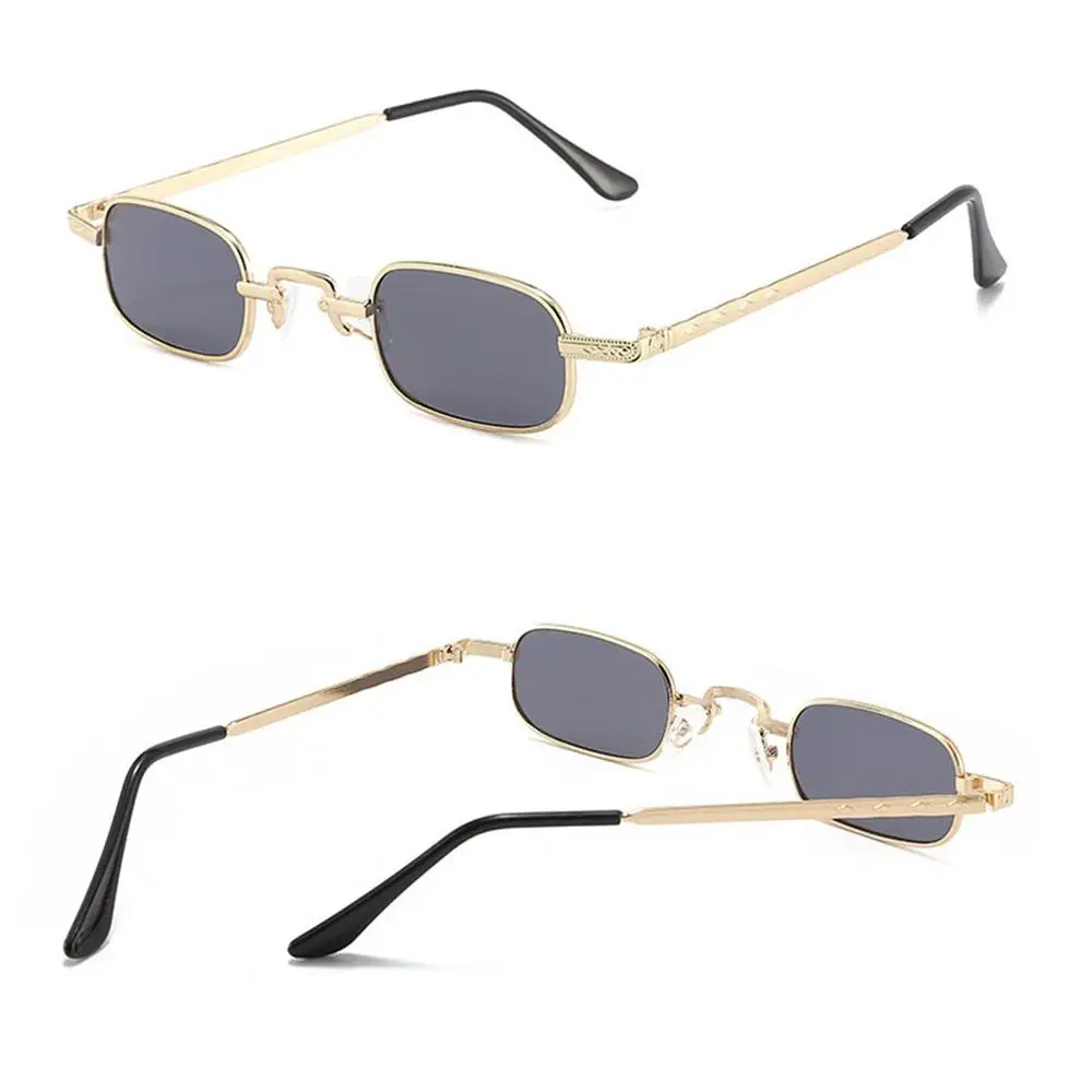 Retro Metal Frame Sunglasses with UV Protection 3 Retro Metal Frame Sunglasses with UV Protection - Image 3