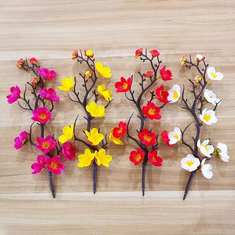 Artificial Plum Blossom Arrangement - 30cm Set 2 Artificial Plum Blossom Arrangement - 30cm Set - Image 2