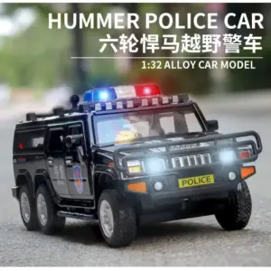 1:32 Scale Police Hummer Model with Lights 12 S624b146827c44b5391282f418ccd2c33h