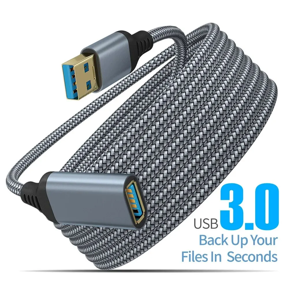 Nylon Braided USB 3.0 Extension Cable 3m 3 Nylon Braided USB 3.0 Extension Cable 3m - Image 3