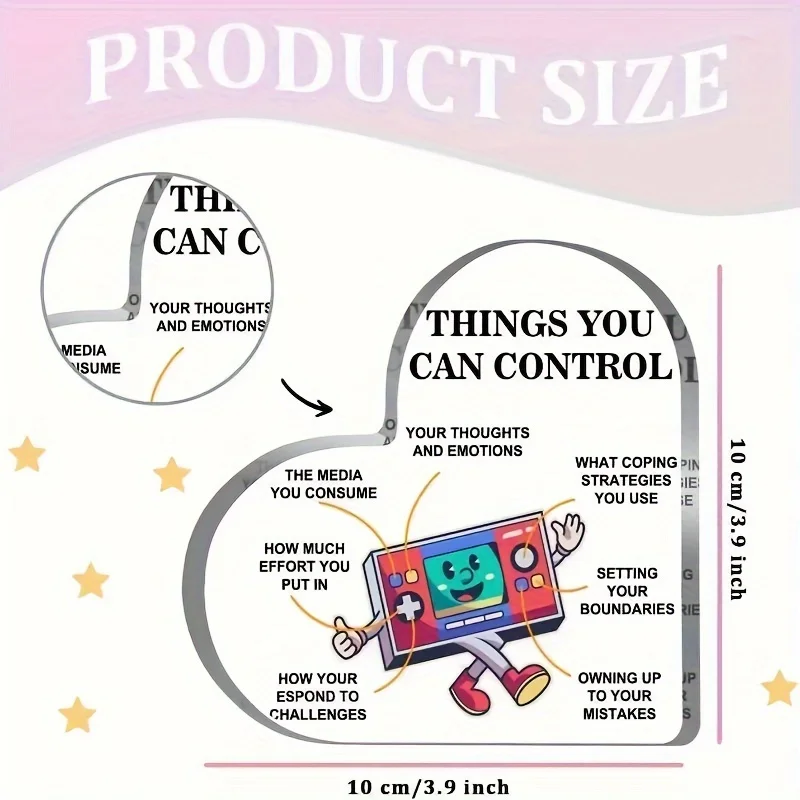 Mental Health Positive Vibes Acrylic Decor 2 Mental Health Positive Vibes Acrylic Decor - Image 2