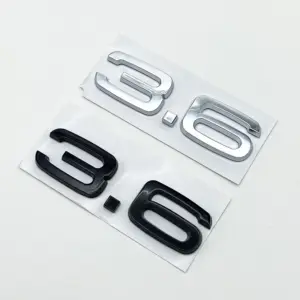 Sleek 3D Car Emblem Badge Set for Vehicles 14 S62adfb44e595433292e189201cb92200F
