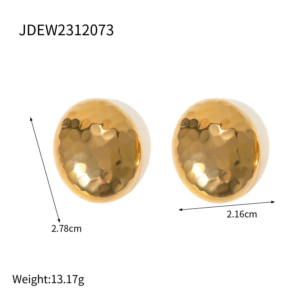 Bold Gold-Toned Stainless Steel Earrings 6 Bold Gold-Toned Stainless Steel Earrings - Image 6