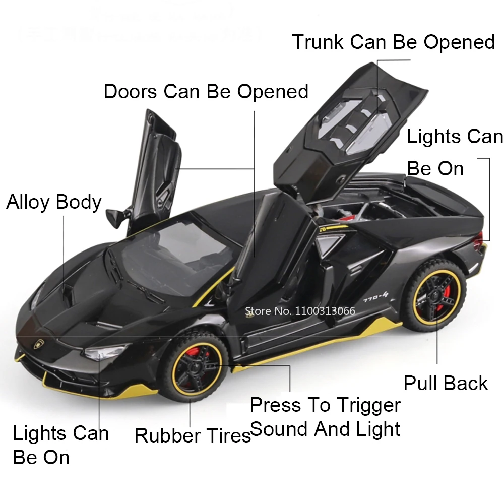1:32 Lamborghini LP770-4 Miniature Toy 2 1:32 Lamborghini LP770-4 Miniature Toy - Image 2