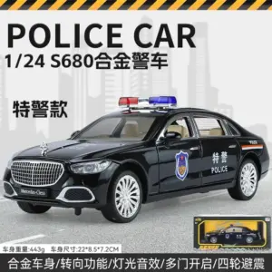 1:24 Scale Mercedes-Benz Maybach S680 Police Car Model 14 S6304be2e449542d9b3be3cb708532480R