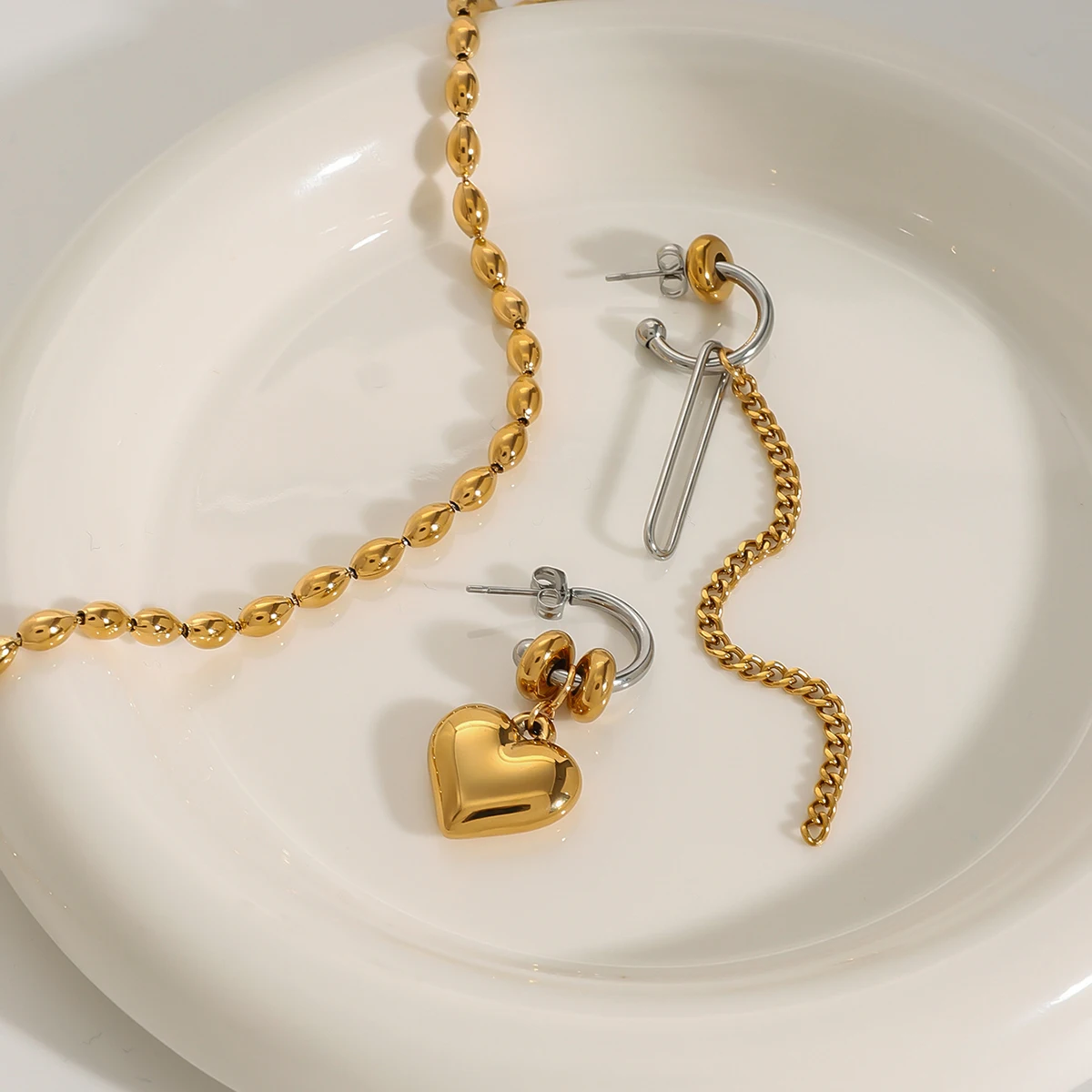 Stainless Steel Heart Earrings for Women 4 Stainless Steel Heart Earrings for Women - Image 4