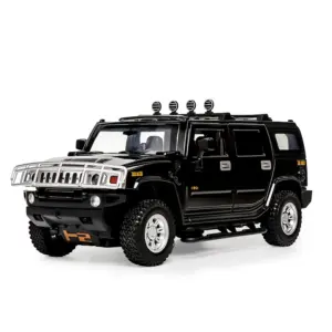Vibrant Yellow 1/24 Scale Hummer H2 Diecast Model 12 S63114f7be4144af9a9f5e408ba58aa66a