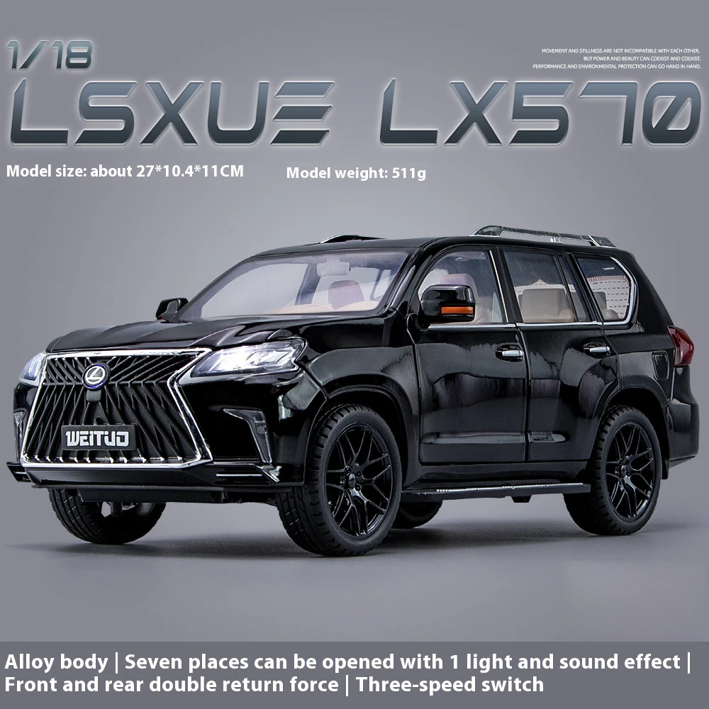 White Lexus LX570 1:18 Scale Diecast Model 7 White Lexus LX570 1:18 Scale Diecast Model - Image 7
