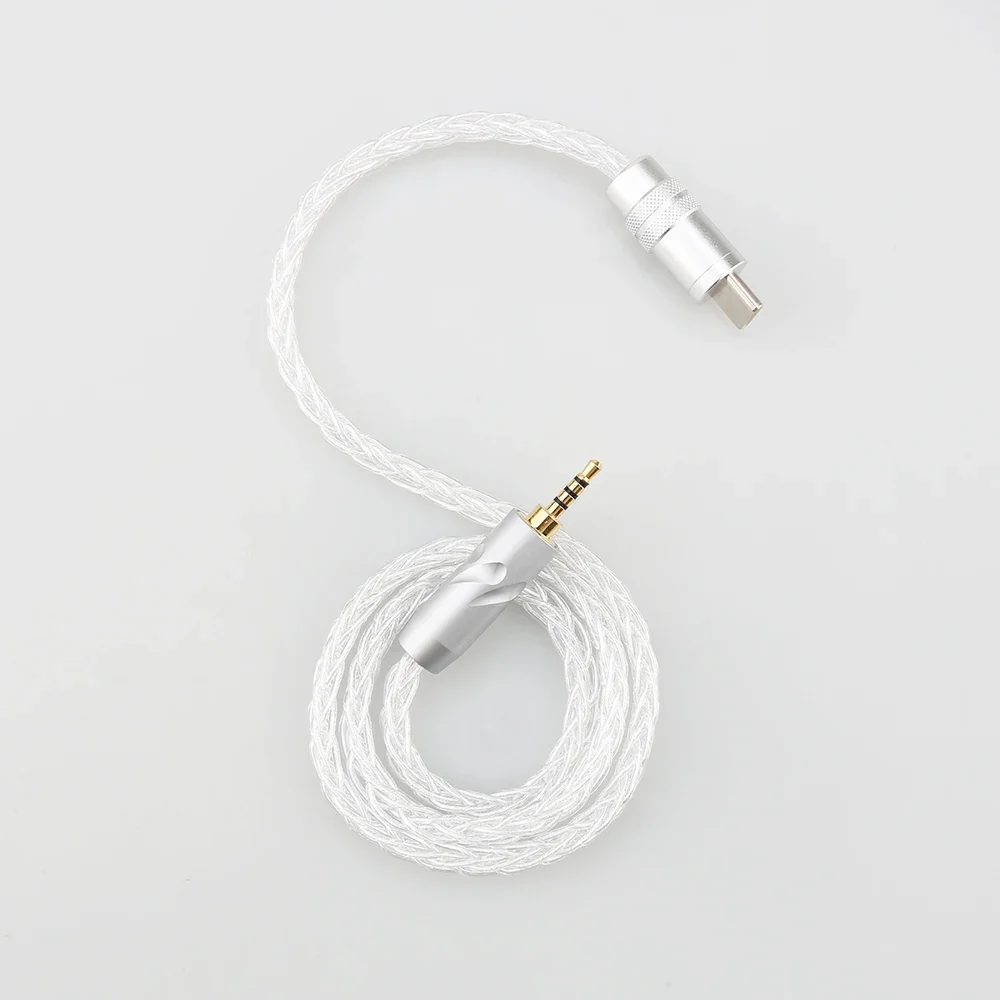 Premium Silver USB-C Audio Cable for HiFi Sound 2 Premium Silver USB-C Audio Cable for HiFi Sound - Image 2