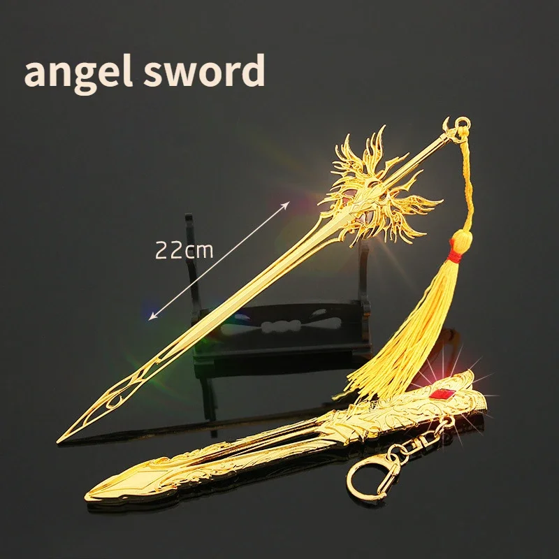 Gold Angel Sword Keychain 22cm/30cm Zinc Alloy 3 Gold Angel Sword Keychain 22cm/30cm Zinc Alloy - Image 3