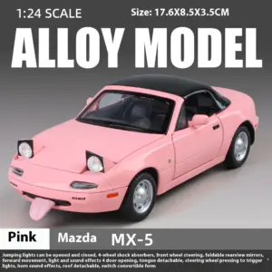 White Mazda MX-5 1:24 Diecast Model 17 S63afd86742be45c0a725480bd0bd05dcP
