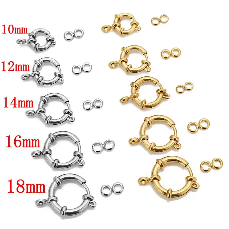 Gold Stainless Steel Spring Clasps for Jewelry 4 Gold Stainless Steel Spring Clasps for Jewelry - Image 4