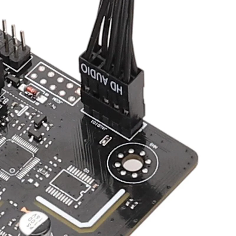 Black 9-Pin PC Front Panel Audio Extension Cable 3 Black 9-Pin PC Front Panel Audio Extension Cable - Image 3