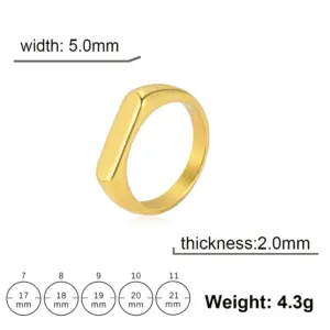 Minimalist Stainless Steel Signet Ring for Men and Women 14 S63e3db0ba50d4f67a5035b9f79ff082aF