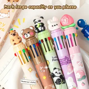 Cartoon Capybara Multi-Color Pen Set