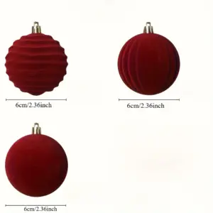 Velvet Red Christmas Ornaments Set of 12 7 S6408c345820e4899aff21b05d4445f88z