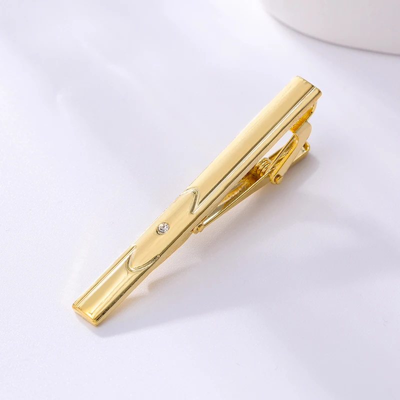 Gold Metal Tie Clip for Men 8 Gold Metal Tie Clip for Men - Image 8