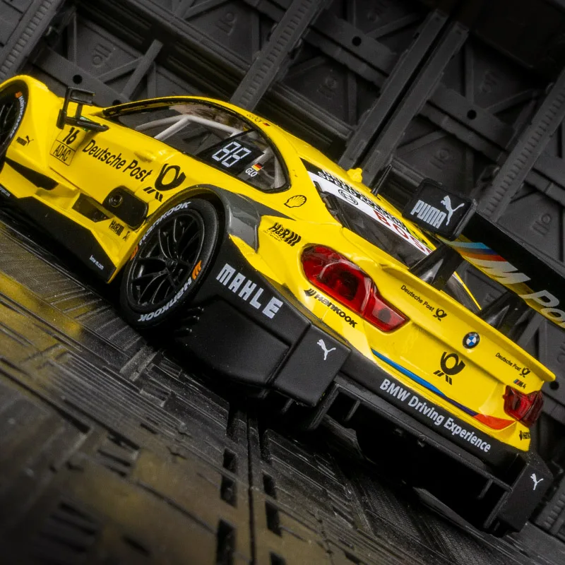 BMW M4 DTM Diecast Model 1:24 Scale Yellow 2 BMW M4 DTM Diecast Model 1:24 Scale Yellow - Image 2