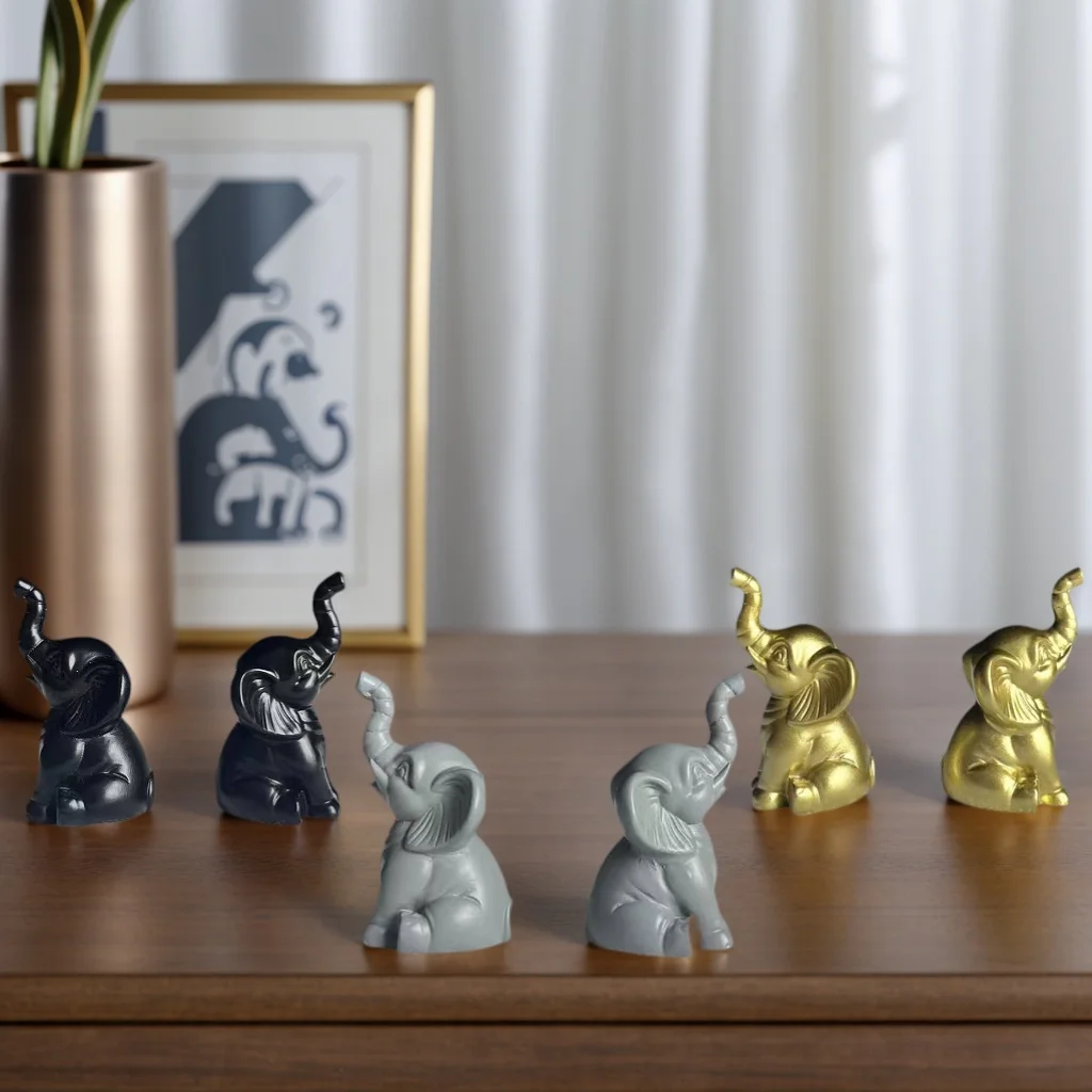 Colorful Elephant Ornament Set 5 Colorful Elephant Ornament Set - Image 5