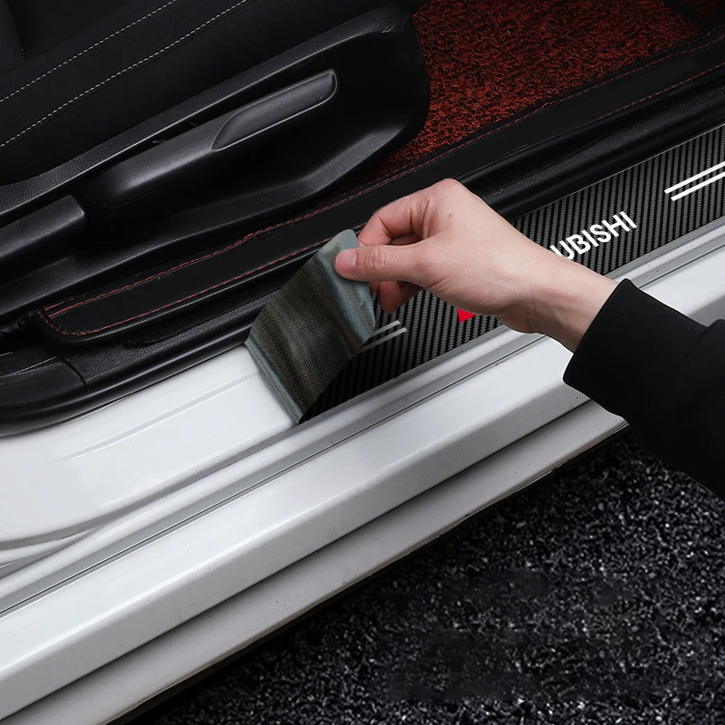 Mitsubishi Carbon Fiber Door Sill Stickers 4 Mitsubishi Carbon Fiber Door Sill Stickers - Image 4