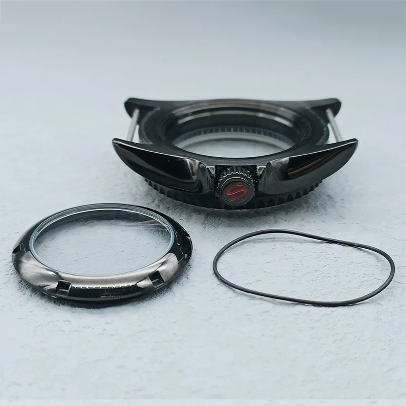 42mm Black Stainless Steel Dive Watch Case 6 42mm Black Stainless Steel Dive Watch Case - Image 6