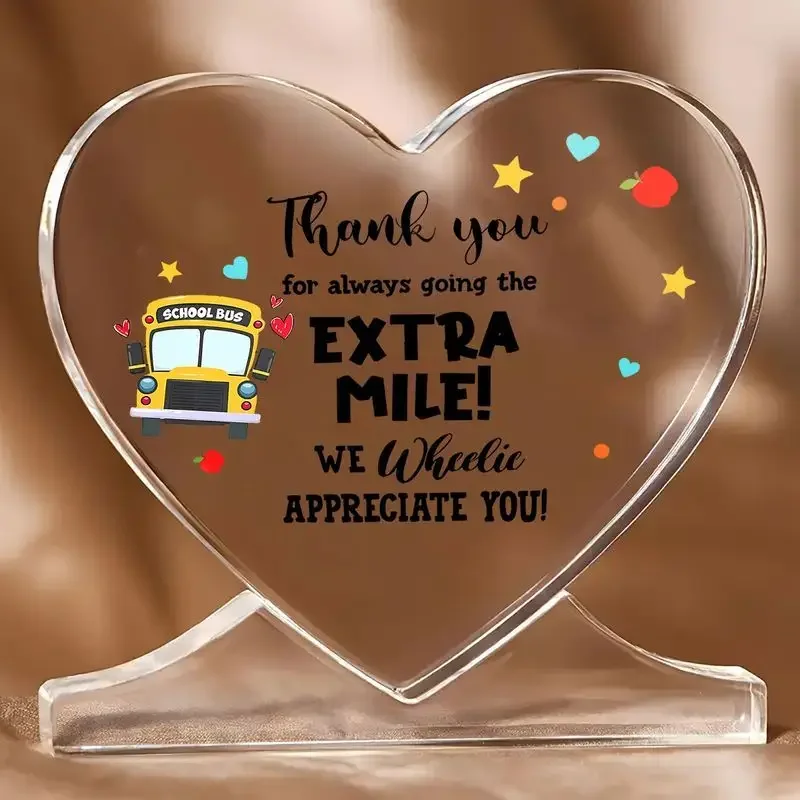 Heart-Shaped Acrylic Thank You Gift for Drivers 4 Heart-Shaped Acrylic Thank You Gift for Drivers - Image 4