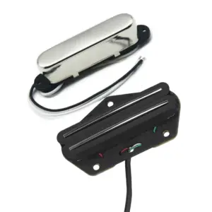 Alnico V TL Guitar Pickup Set with Chromed & Black Finishes