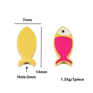 Vibrant Stainless Steel Fish Charm Set 11 S65053416246a4cc9bf54f6c89750cca1Y