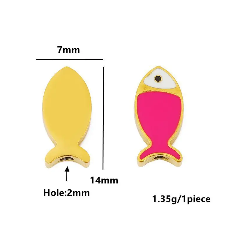 Vibrant Stainless Steel Fish Charm Set 2 Vibrant Stainless Steel Fish Charm Set - Image 2