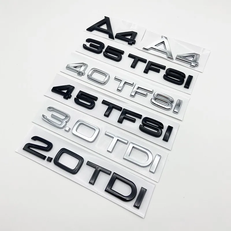 A4 3D Emblem Set with Chrome Finish 2 A4 3D Emblem Set with Chrome Finish - Image 2