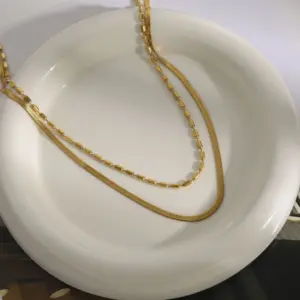 Stainless Steel Double-Layer Gold Necklace 10 S651ca91f5a8d4c8b8514eb8691c4d80fm 1