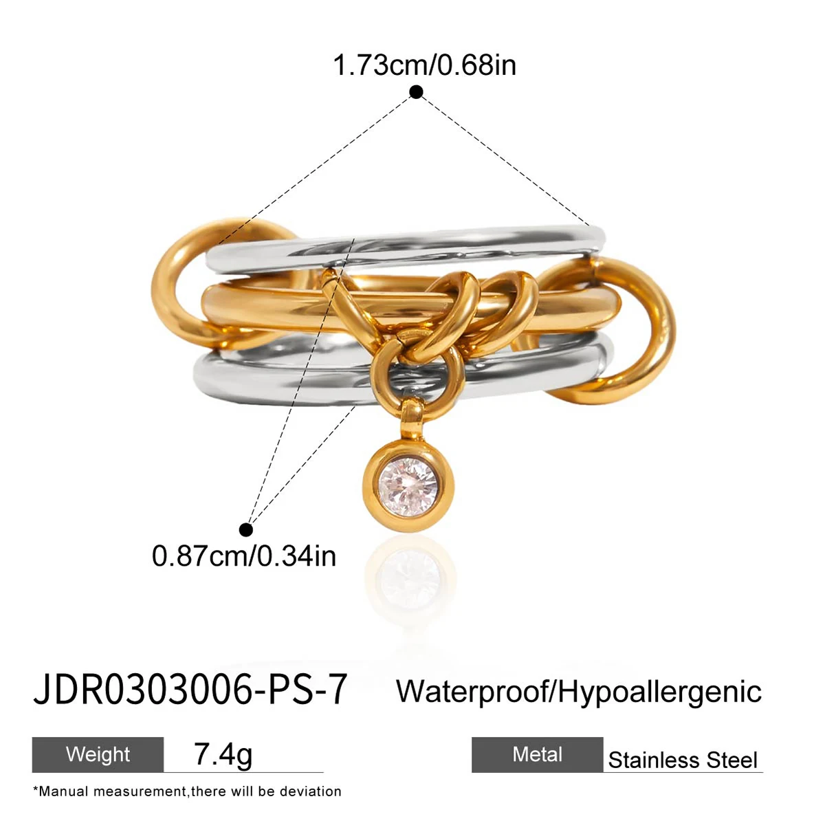 Elegant Stainless Steel Women's Fashion Ring 7 Elegant Stainless Steel Women's Fashion Ring - Image 7