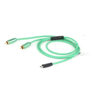 Vibrant Purple USB C to Dual RCA Cable 1m/2m 18 S6542894686544639bb1ff6b9600fab91n