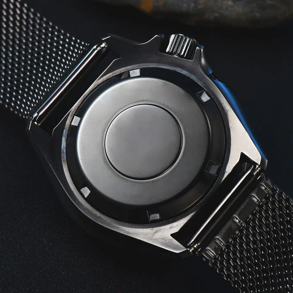 41mm Vintage Black Dive Watch Case for Seiko Models 5 41mm Vintage Black Dive Watch Case for Seiko Models - Image 5