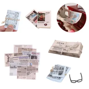 Miniature Newspaper for Dollhouses 4.5x3.5cm