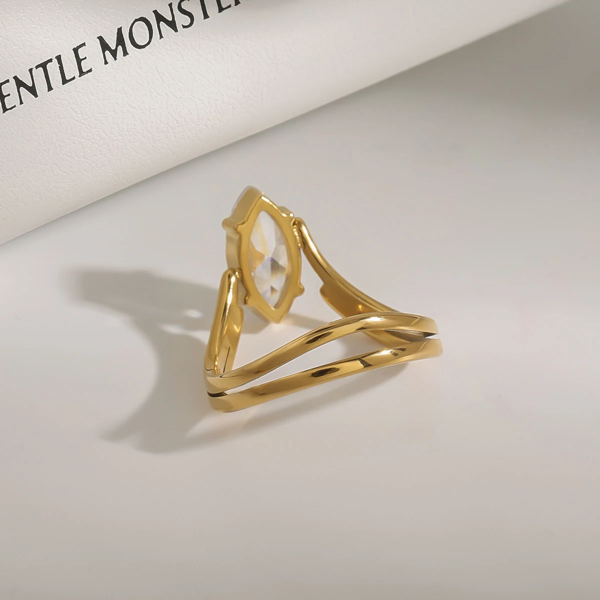 Minimalist Gold Stainless Steel Women's Ring 6 Minimalist Gold Stainless Steel Women's Ring - Image 6