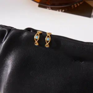 Gold-Tone Stainless Steel Clip Earrings JDE0307070 12 S659ea12e7c1d49cd87d32184db5838abA